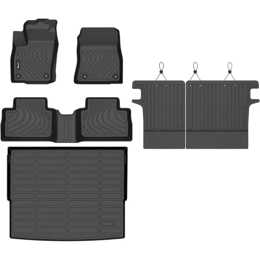 

AllWeather TPE Car Floor Mats and Cargo Liner Set for 2025 Nissan Kicks SV SR Models with Backrest Accessories and Upper Deck C