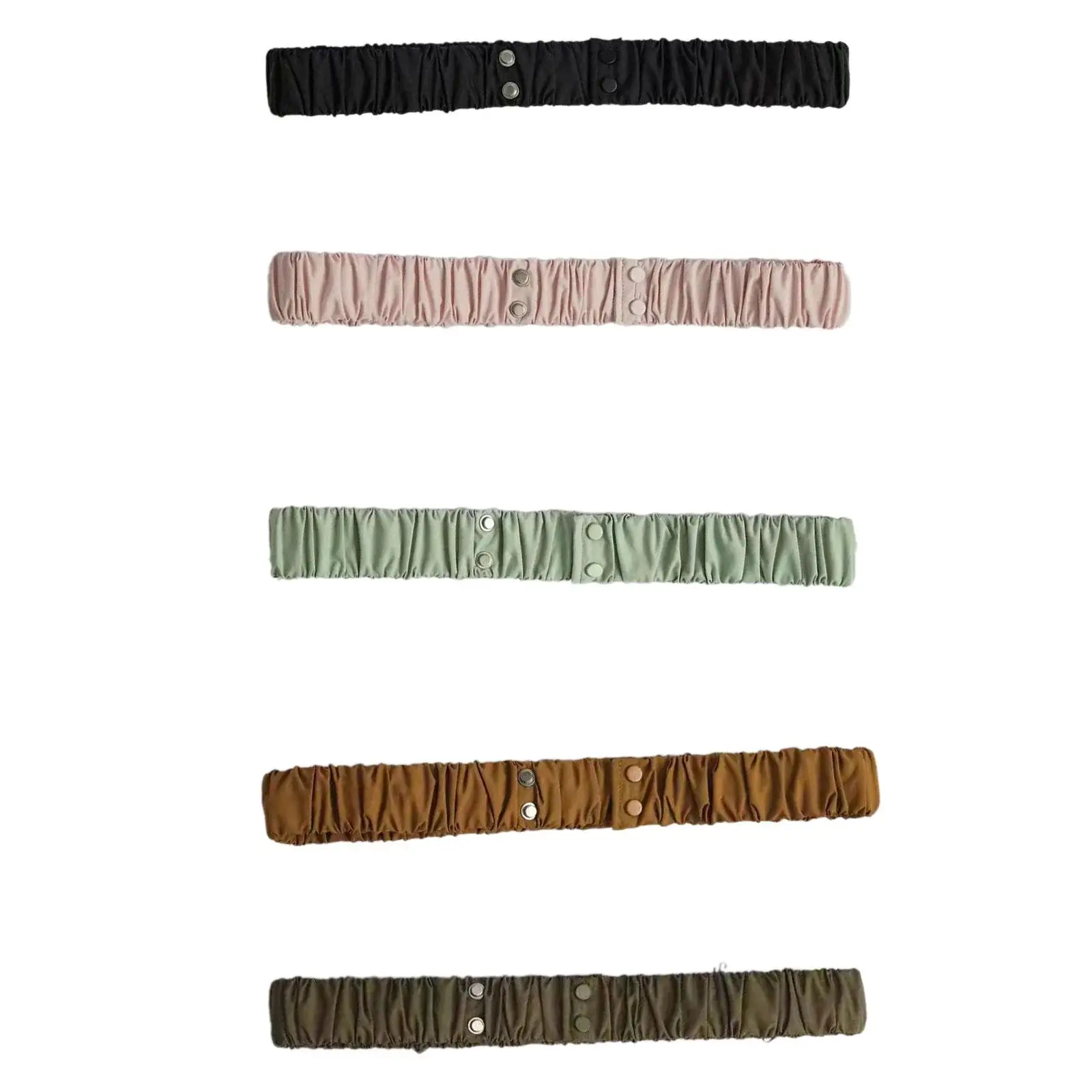 Elastic Waist Belt for Women Adjustable Double Row Button Cinch Belt for Winter Jacket Puffer Coat Outwear