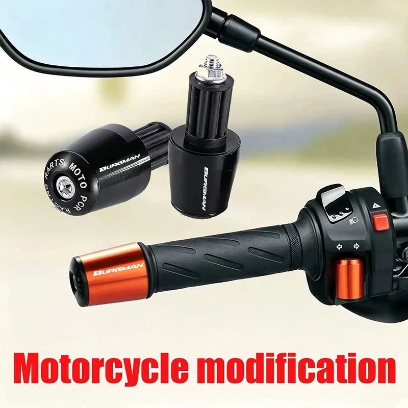 For Suzuki BURGMAN 650 400 125 200 250 AN650 AN400 AN125 AN200 Motorcycle Handlebar Grips Ends Handle Bar Cap End Plug