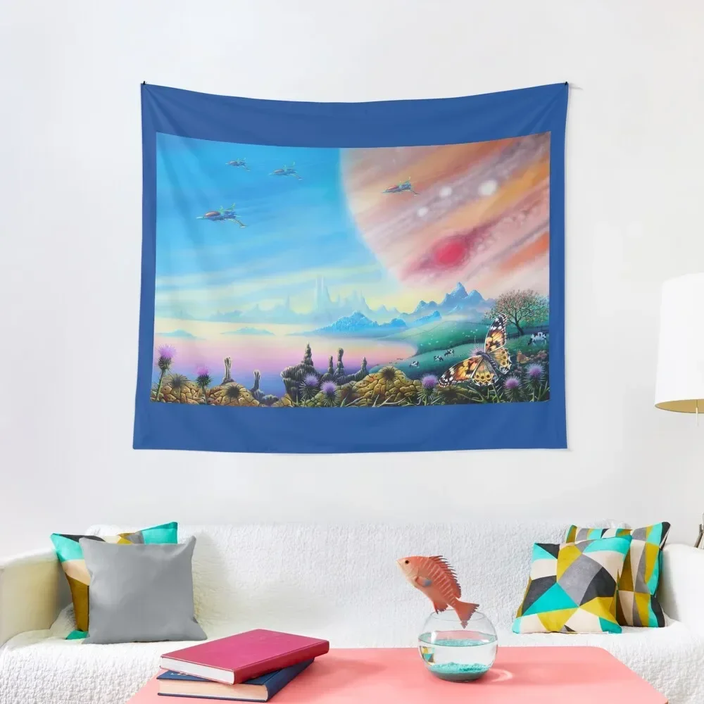 

Farmer in the Sky Tapestry Nordic Home Decor For Bedroom Tapestry