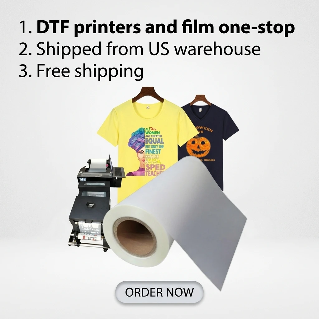 DTF Heat Transfer Film Roll PET Low Transfer Sheet Cold Peel Printing Material for Apparel Textile Garment DTF Printer Supply