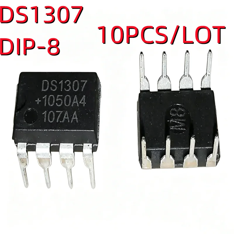 10PCS/LOT  DS1307 DS1307N DIP8 DIP-8  New original  In Stock