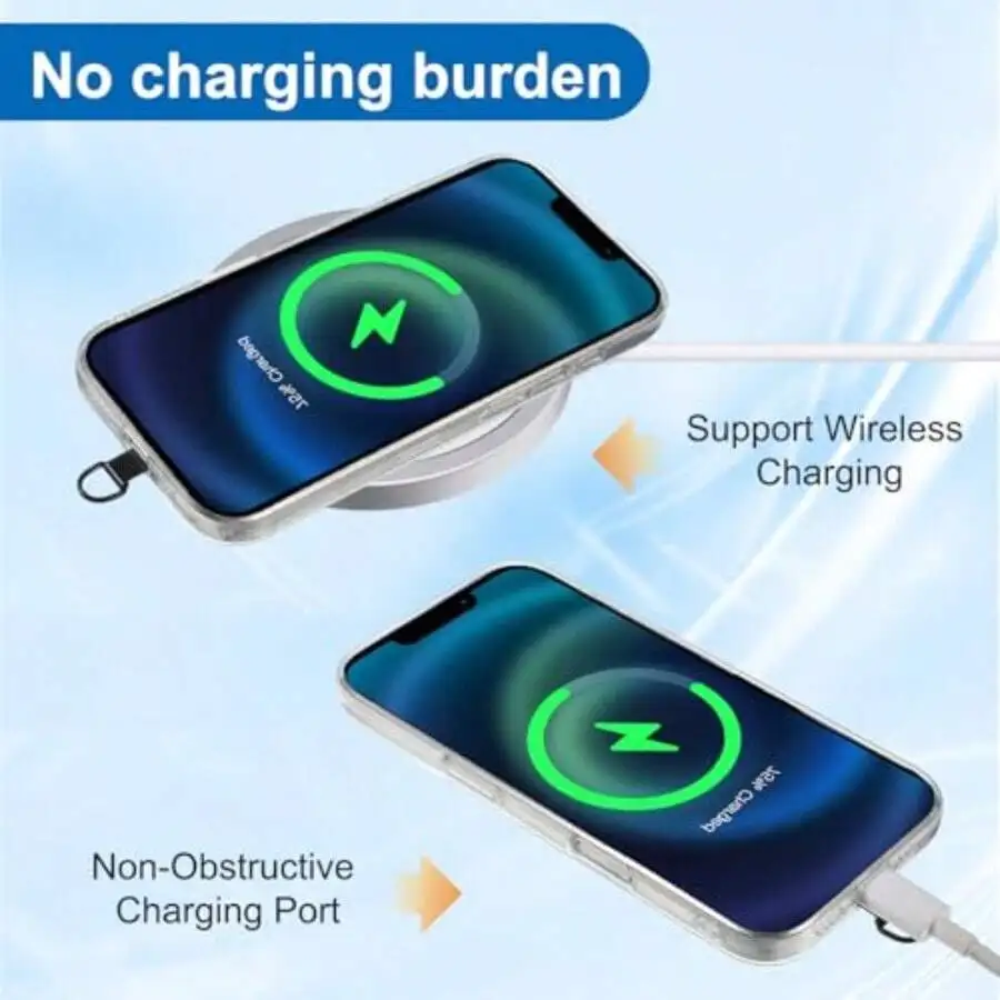 

Alloy Phone Tether Tab With Spring Ring Detachable Lanyard Strap For Hands-Free Use