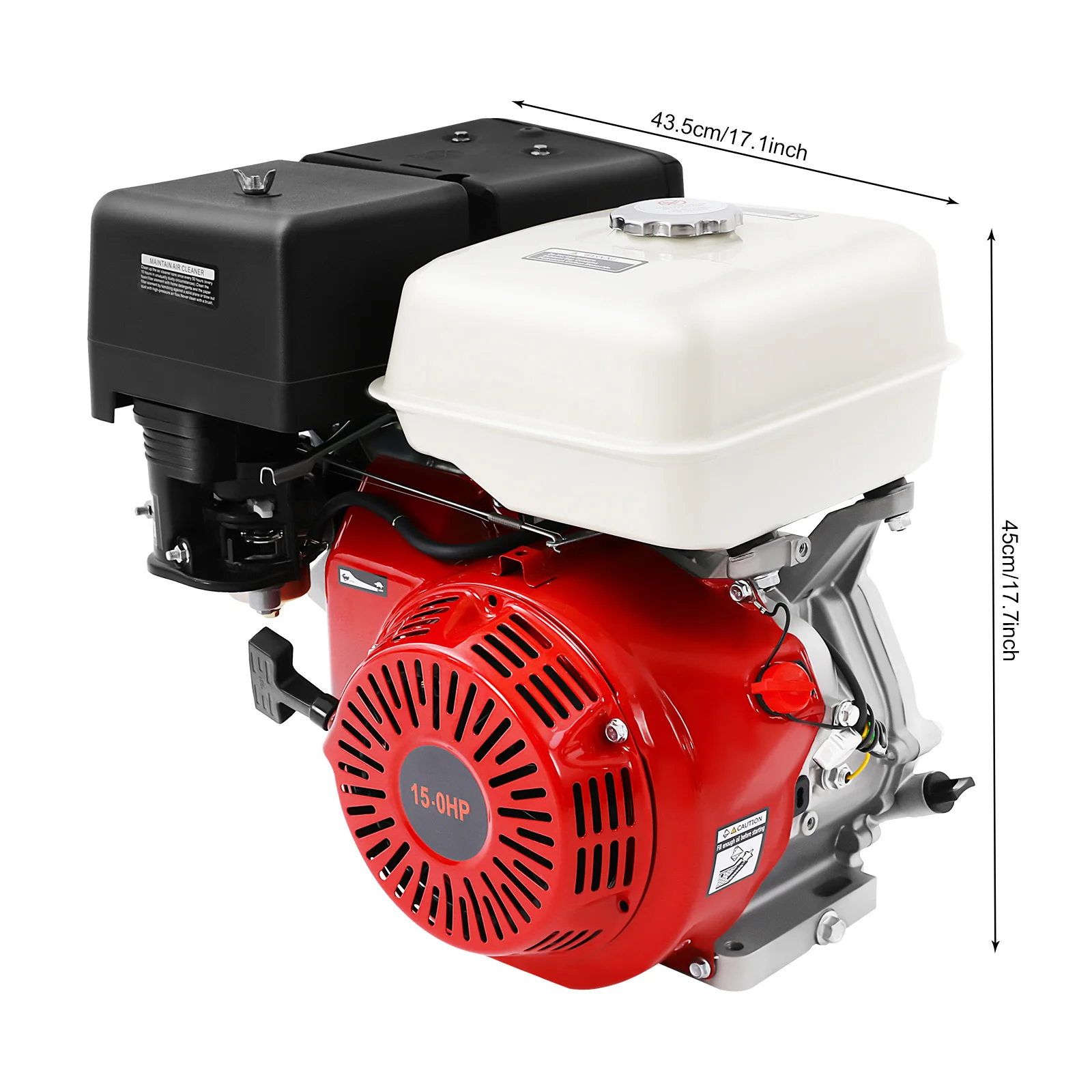 15 HP/7.5 HP 4 Stroke Gas Powered Portable motor Engine  for Farm Appliances, Home Backup