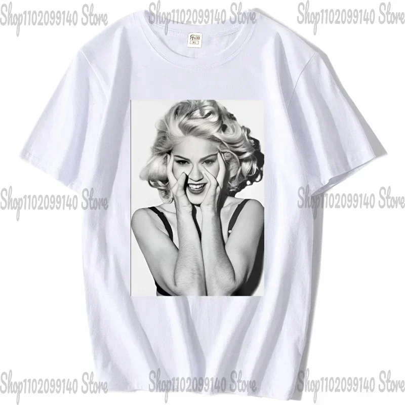 Singer Madonna  Printed T-shirt Men Women Summer Harajuku Short Sleeve Fashion Casual Sexy Oversized Tops Tees