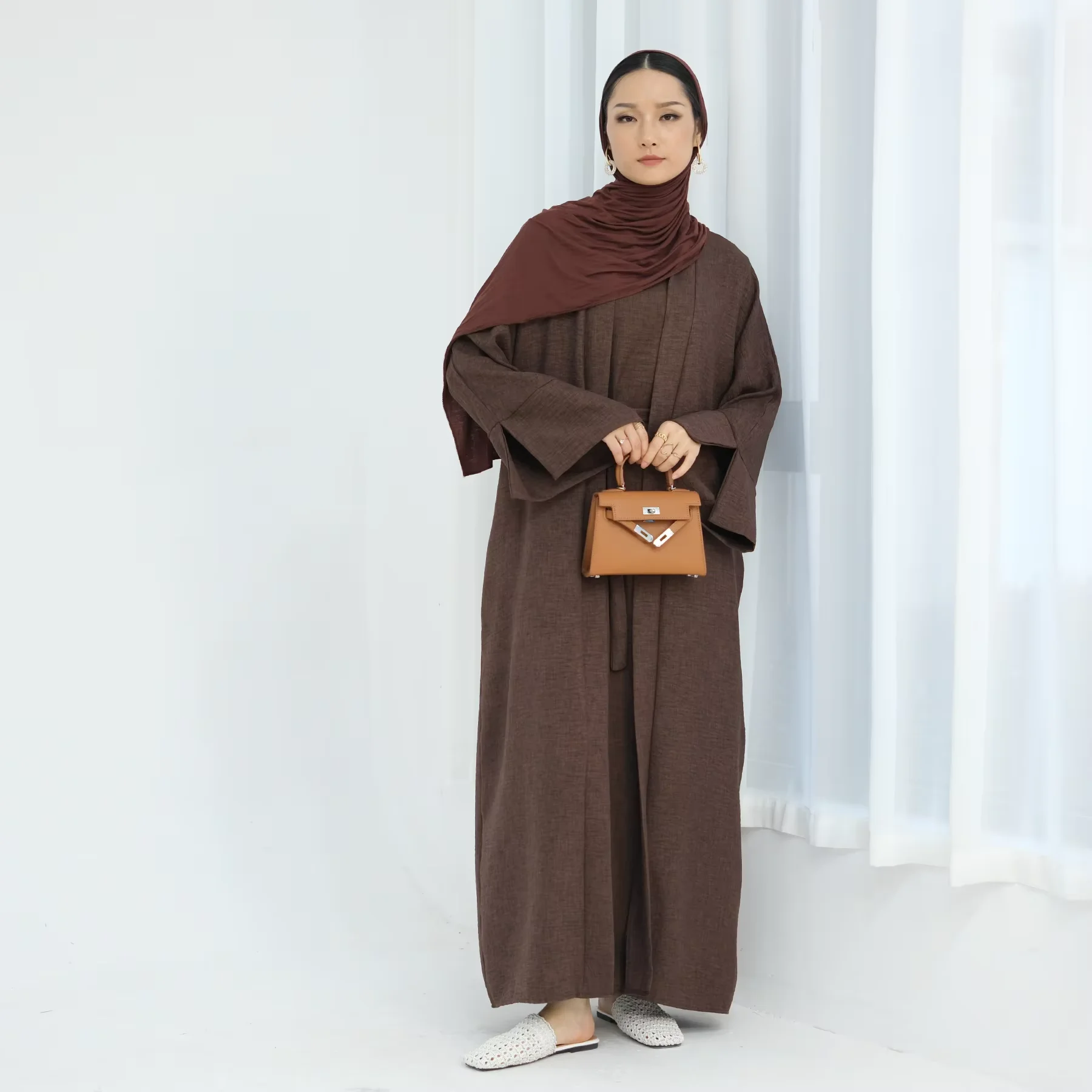 

New Abaya Set Open Abaya+Inner Long Dress Islam Clothing Muslim Women Dresses Turkey Kaftan Ramadan Eid Kebaya Dubai Caftan Robe