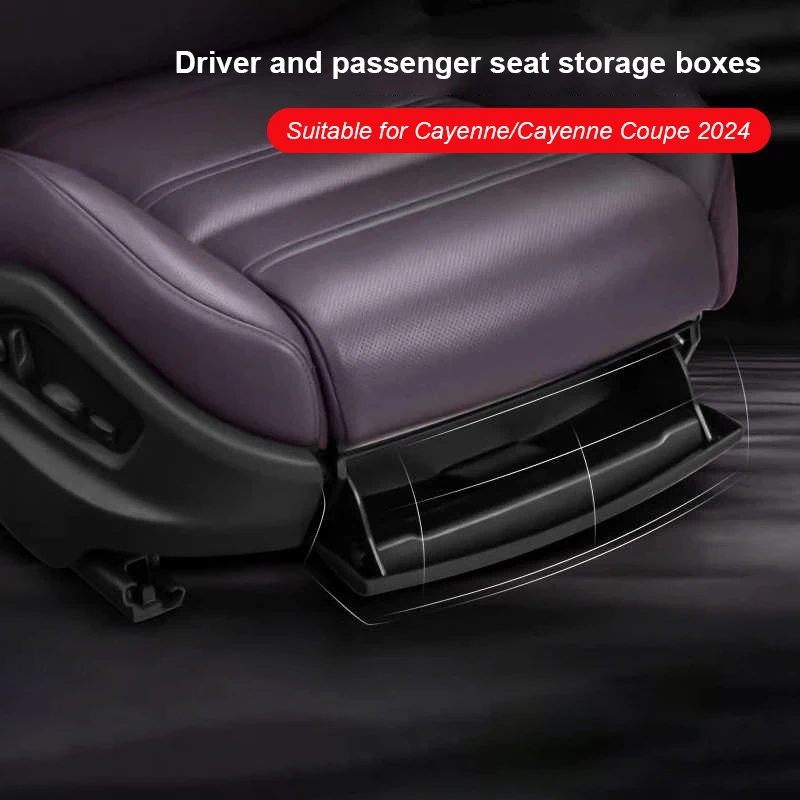 For Porsche Cayenne Coupe 2024 Car Under Front Seats Storage Box Organizer Card Holder
