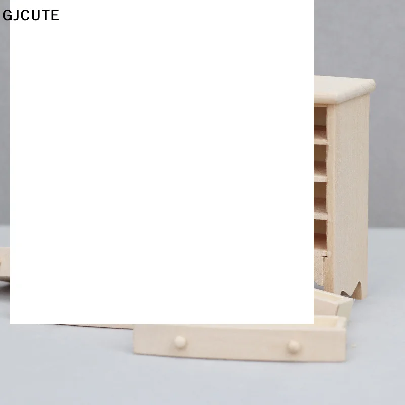

Doll Storage Decor Toy Dollhouse Miniature House 1:12 Table Furniture Series Bedroom Accessories Model Drawers Bedside