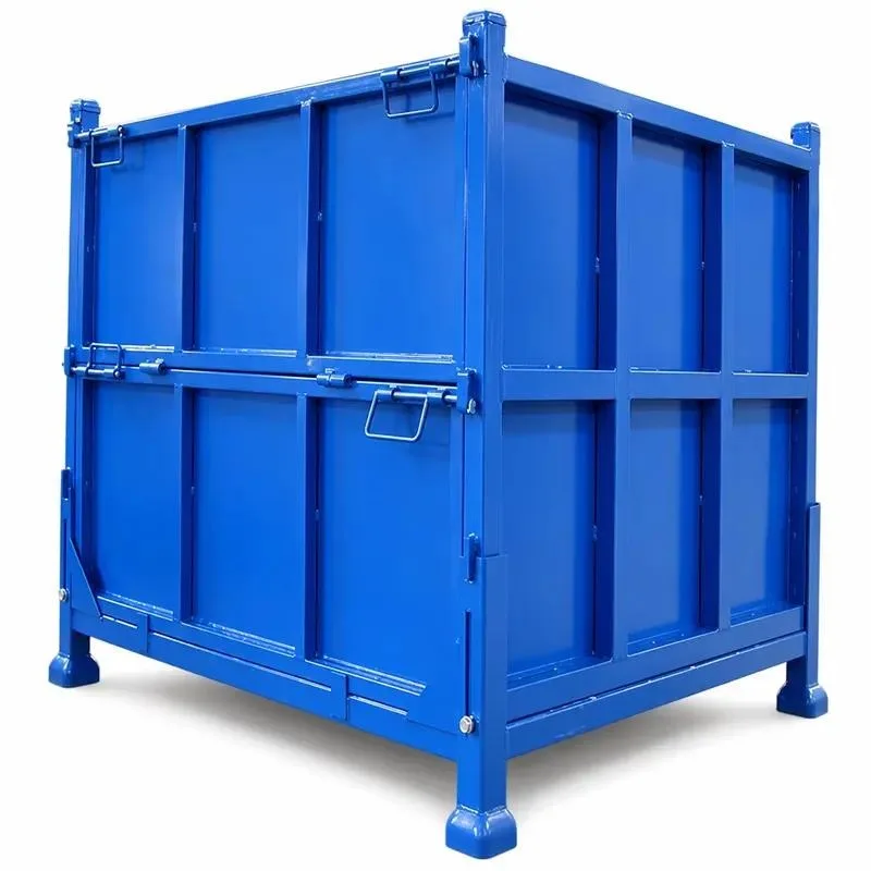Foldable Storage Cage Heavy Duty Wire Mesh Container Stackable Warehouse Storage Logistics Material Handling