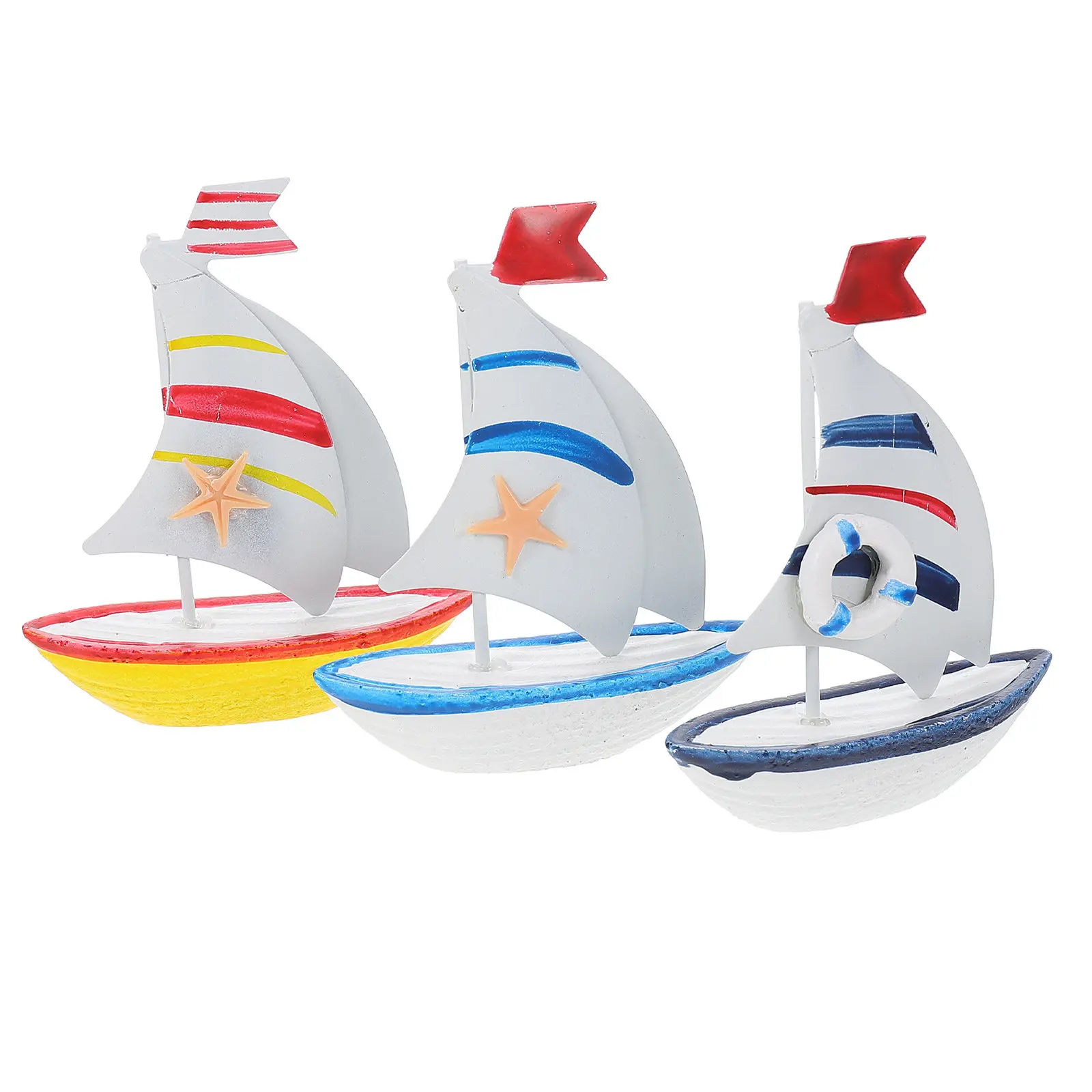

3Pcs Resin Sailboat Ornaments Desktop Decorations Home Office Sailing Figurines Creative Sailboat Crafts Elegant Tabletop Decor