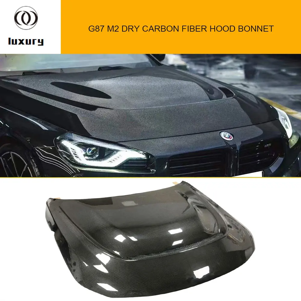 

G87 M2 Dry Carbon Fiber Front Bumper Hood Bonnet for BMW A Style