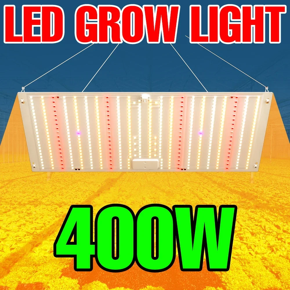 

400W LED Full Spectrum Grow Light Quantum Board Plant UV Lamp Indoor Greenhouse Tent Vegetables Fruit Hydroponics Fill Lighting