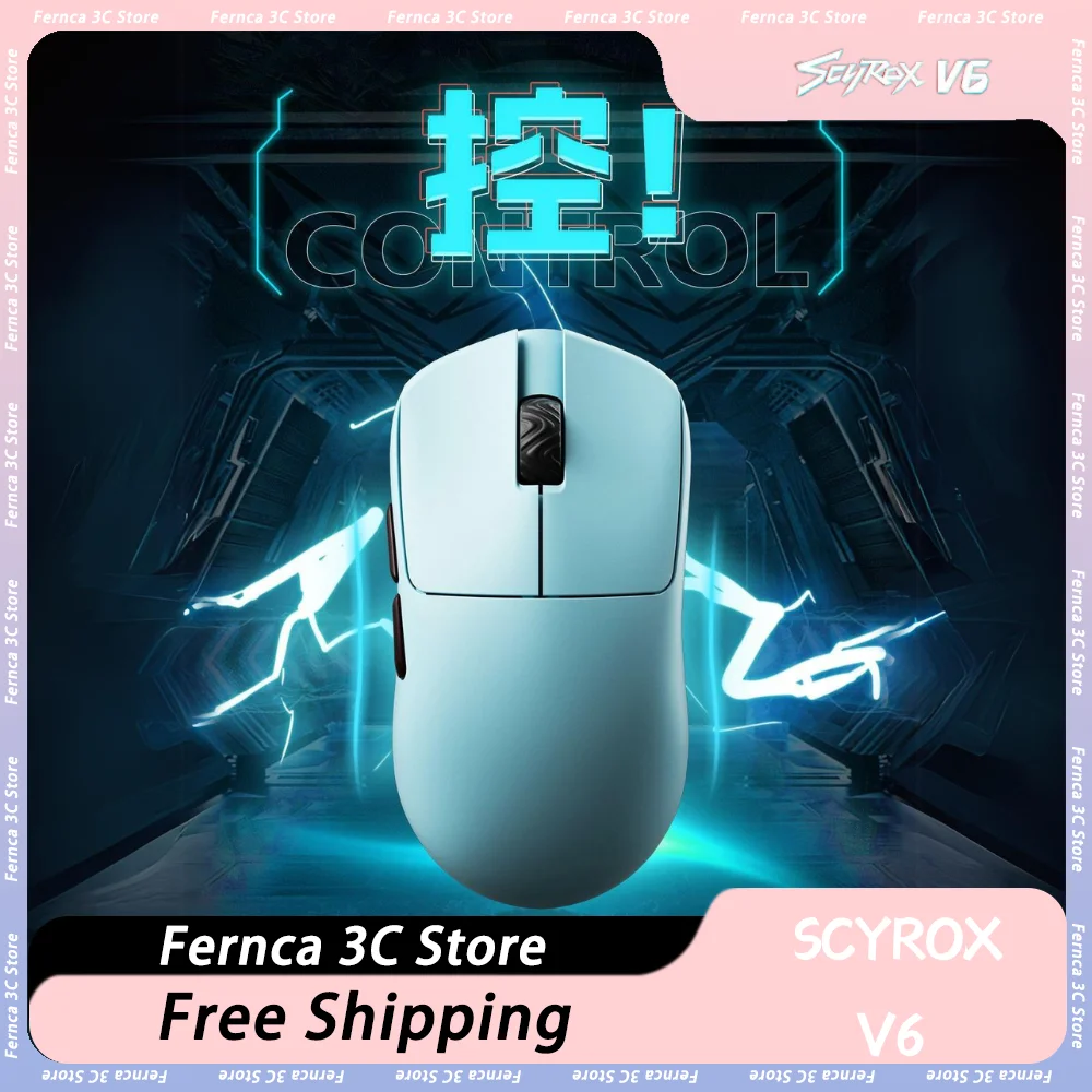 Presale Scyrox V6 Wireless Mouse Low Latency Gaming Mice Lightweight Ergonomic Mouse Customized PC Office Accessories Gift