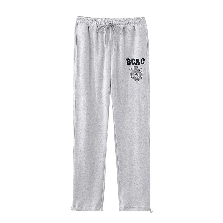 Badblood Spice Girls Sports Pants Women Sweatpants Spring and Autumn Letter Embroidery Casual Wide-Leg Pants Tide