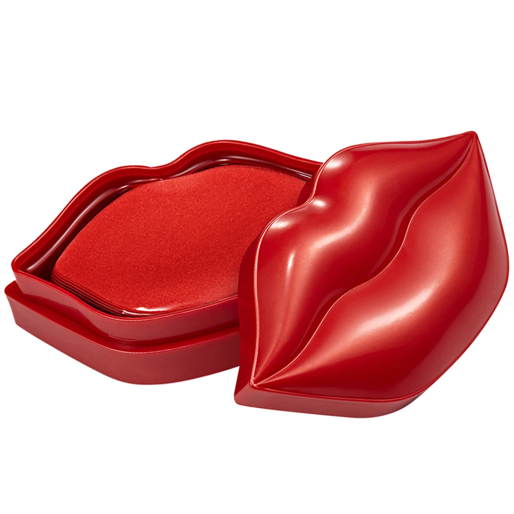 20 Stück Gel-Maske, Kirschextrakt, feuchtigkeitsspendend, beruhigend, nicht gewebt, Anti-Werkzeugmasken, Lippenpolster, Schlafmaske, Lippenbalsam