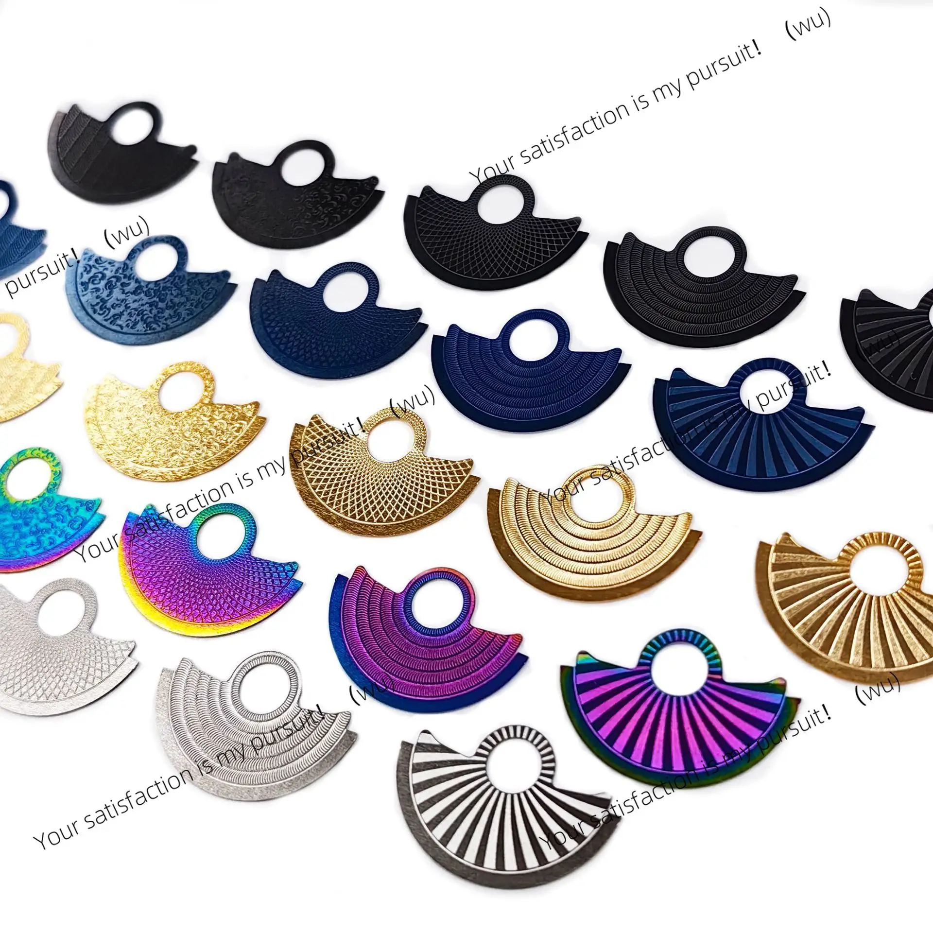 The watch accessories are suitable for NH series movements, gold, color, black, blue, and silver automatic hammer patches.