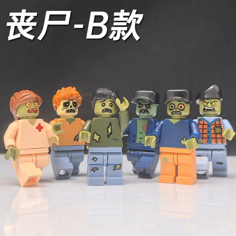 Bausteine, Figuren, humanoide Puppen, Spielzeug, Minifiguren, Kinderspielzeug, Geburtstagsgeschenke, Zeichentrickfiguren.