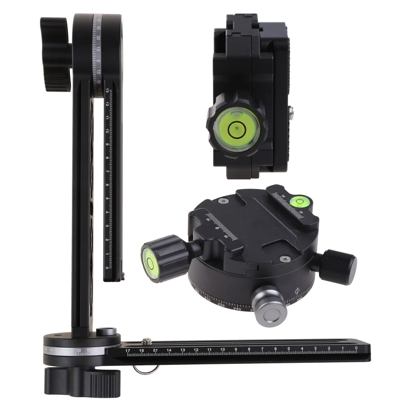 720° 3-Axis Panoramic Ballhead with QR Plate & Slide Gimbal Tripod for DropShipping