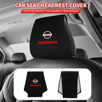1pcs car headrest cover auto fit for Nissan Note Juke Sentra Patrol Navara Micra Leaf Almera X-trail Qashqai Car Seat Cover
