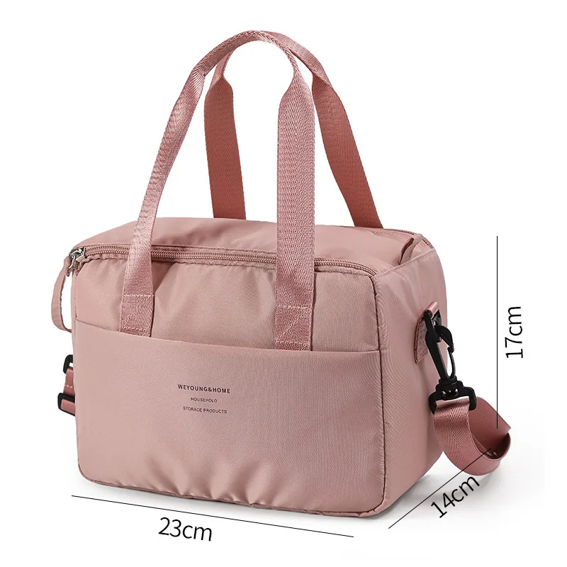 Neue tragbare Lunch-Tasche für Damen, thermoisolierte Lunchbox, Kühltasche, wasserdichte Bento-Tasche, Büro-Essens-Umhängetasche – Detail 1