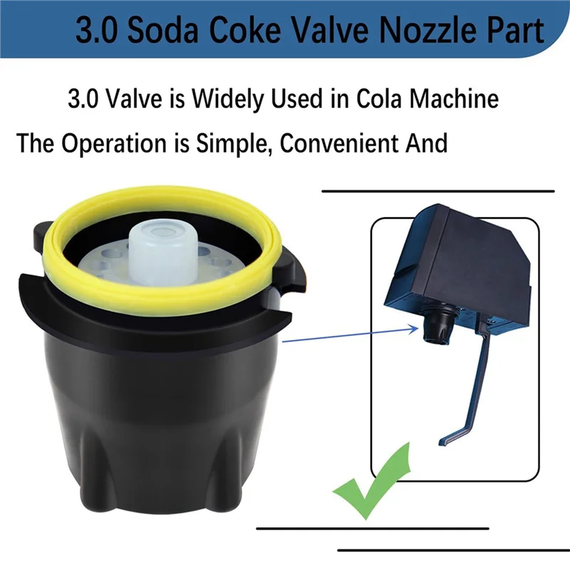 ABRU-LEV 3.0 Soda Valve Nozzle 28545 Diffuser 28368 Internal Mixer Part,For Cola Machine Inner Outer Valves Replacement 8Set