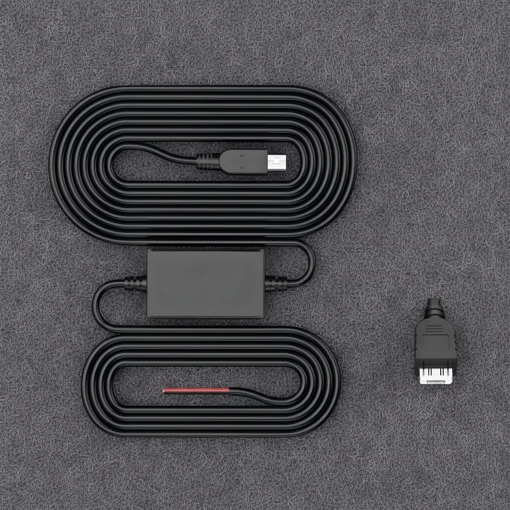 

Универсальный жесткий кабель видеорегистратора, 3,2 м Mini USB 12–24 В до 5 В для простой установки в любое время автомобиля