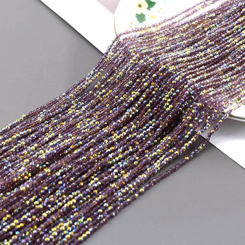 2mm 195 Stück/Beutel 45 Farben Kristallglasperlen Facettierte Runde Glasperlen für Schmuckherstellung DIY Armbänder Zubehör