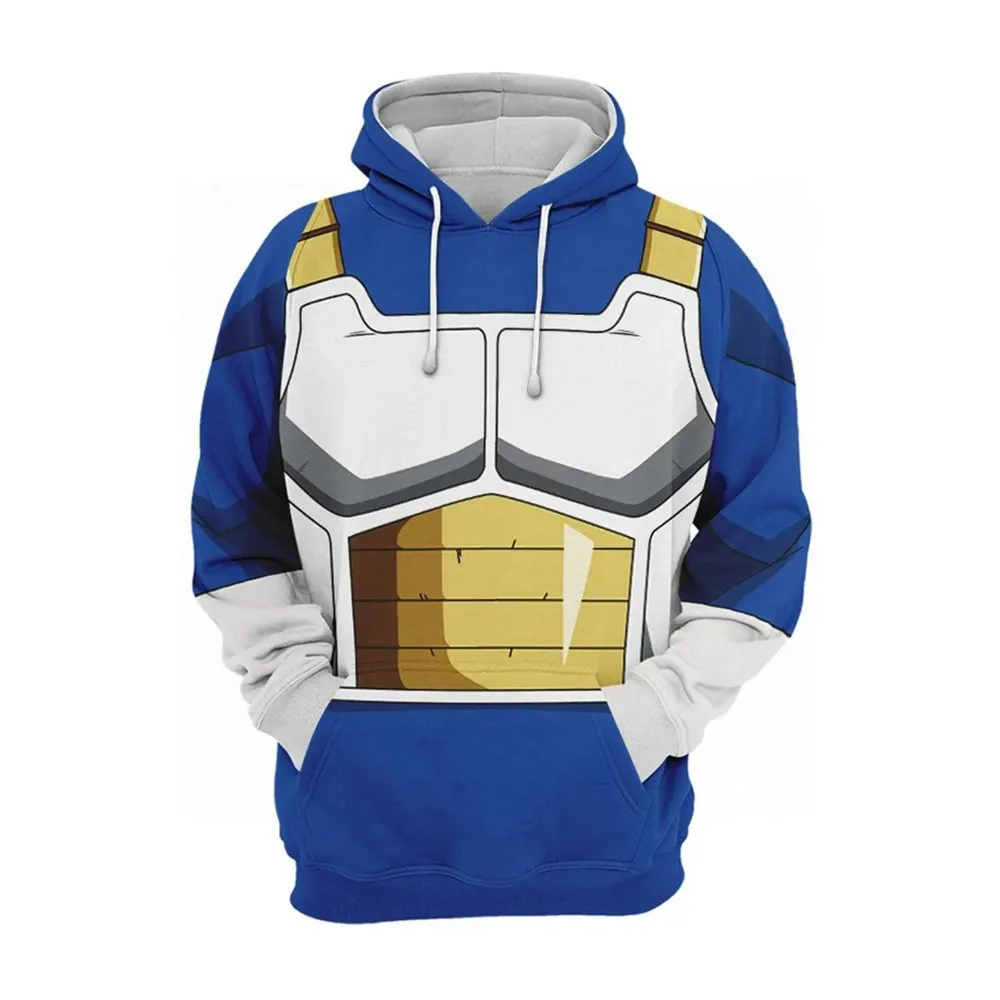 

Adult Vegeta IV Cosplay Hoodie Y2k Anime Roleplay 3D Printed Hooded Sweatshirt Men Women Casual Streetwear Pullover Coat Costume