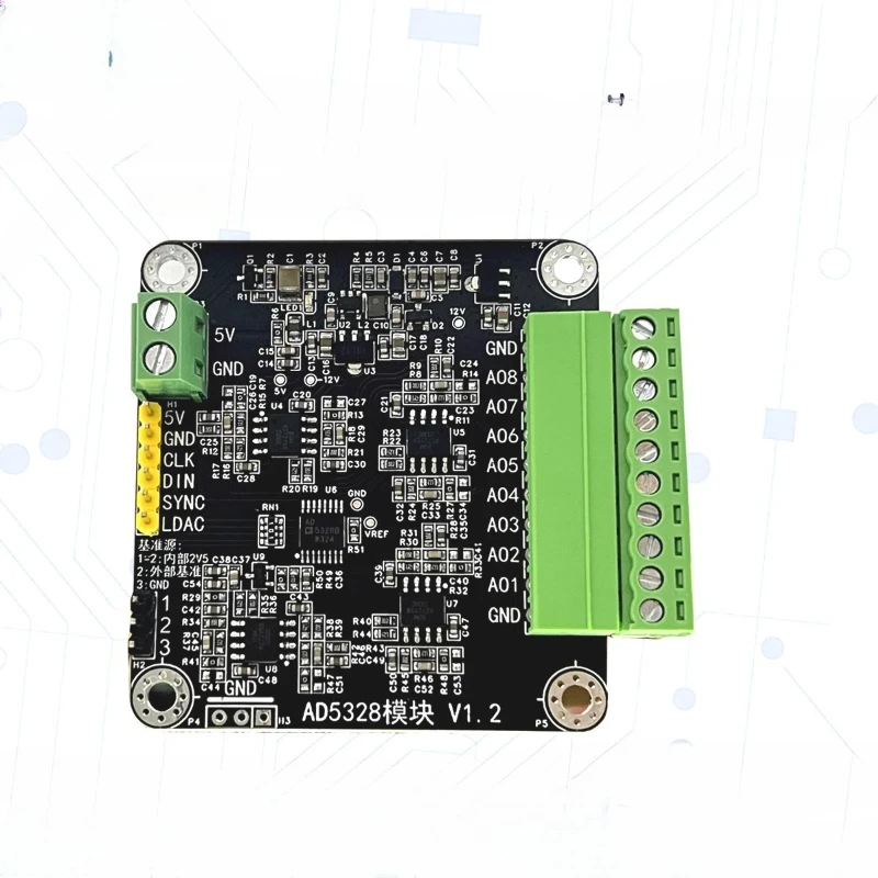 

AD5328 module eight-channel 12-bit digital-to-analog converter multi-channel DAC module adjustable ± 10V voltage output