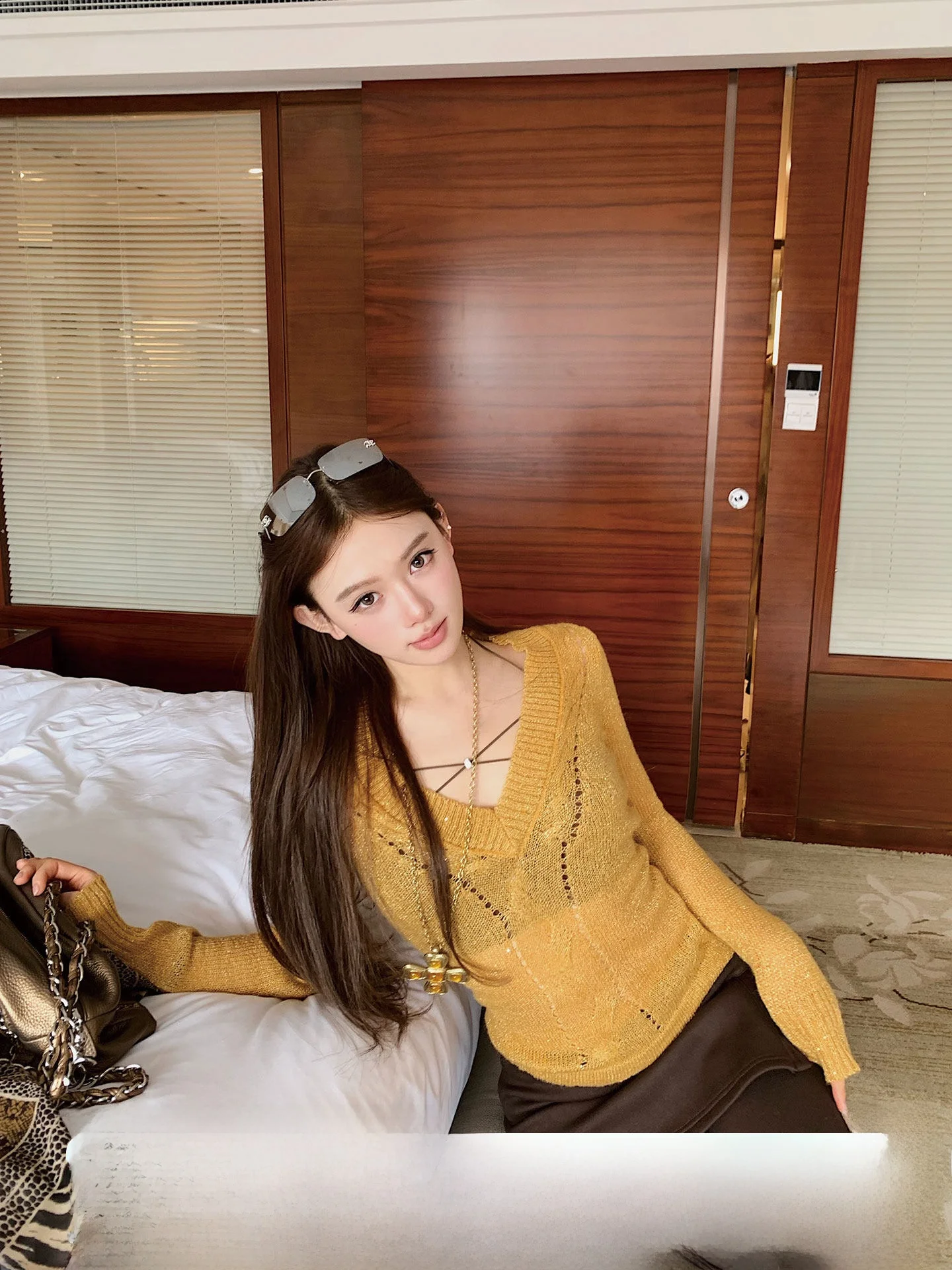 

Warm Knitted Wrap Ne Long Sve Slim Fit Camere Knitwear Casual Sle V-Ne Regular Length Winter Faion Women's Top