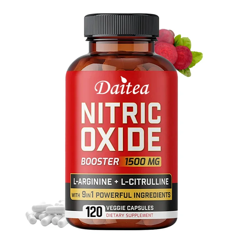 مكمل طاقة 1500 مجم، يدعم الاسترداد السريع، صحة القلب، نمو العضلات والدورة الدموية، 120 كبسولة، خالي من الغلوتين، غير وراثيًا