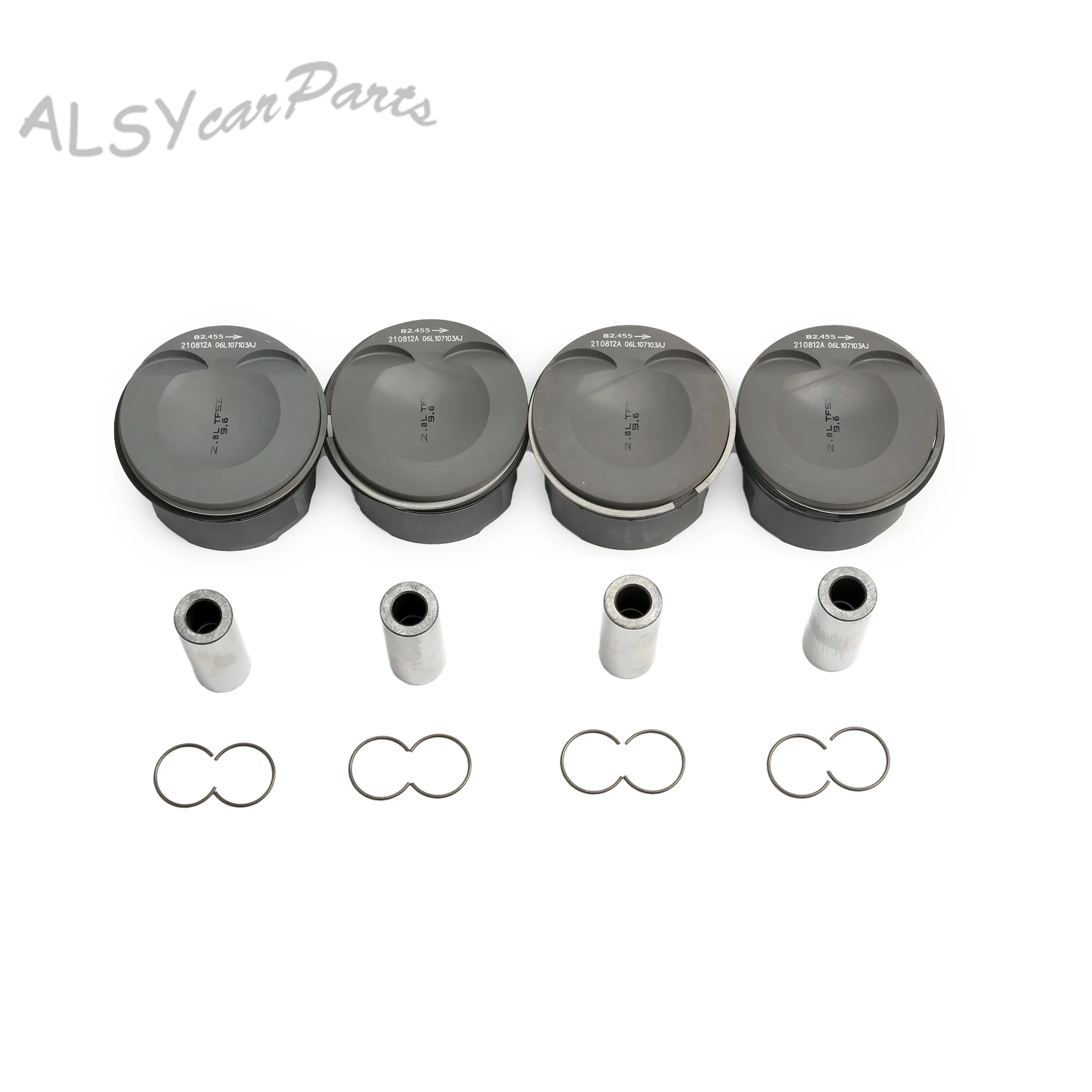 

4PCS Forged Pistons & Rings Set For Golf Passat CC Tiguan Transporter A4 S5 Coupe Skoda Seat 06H107065BD 06H107065CQ