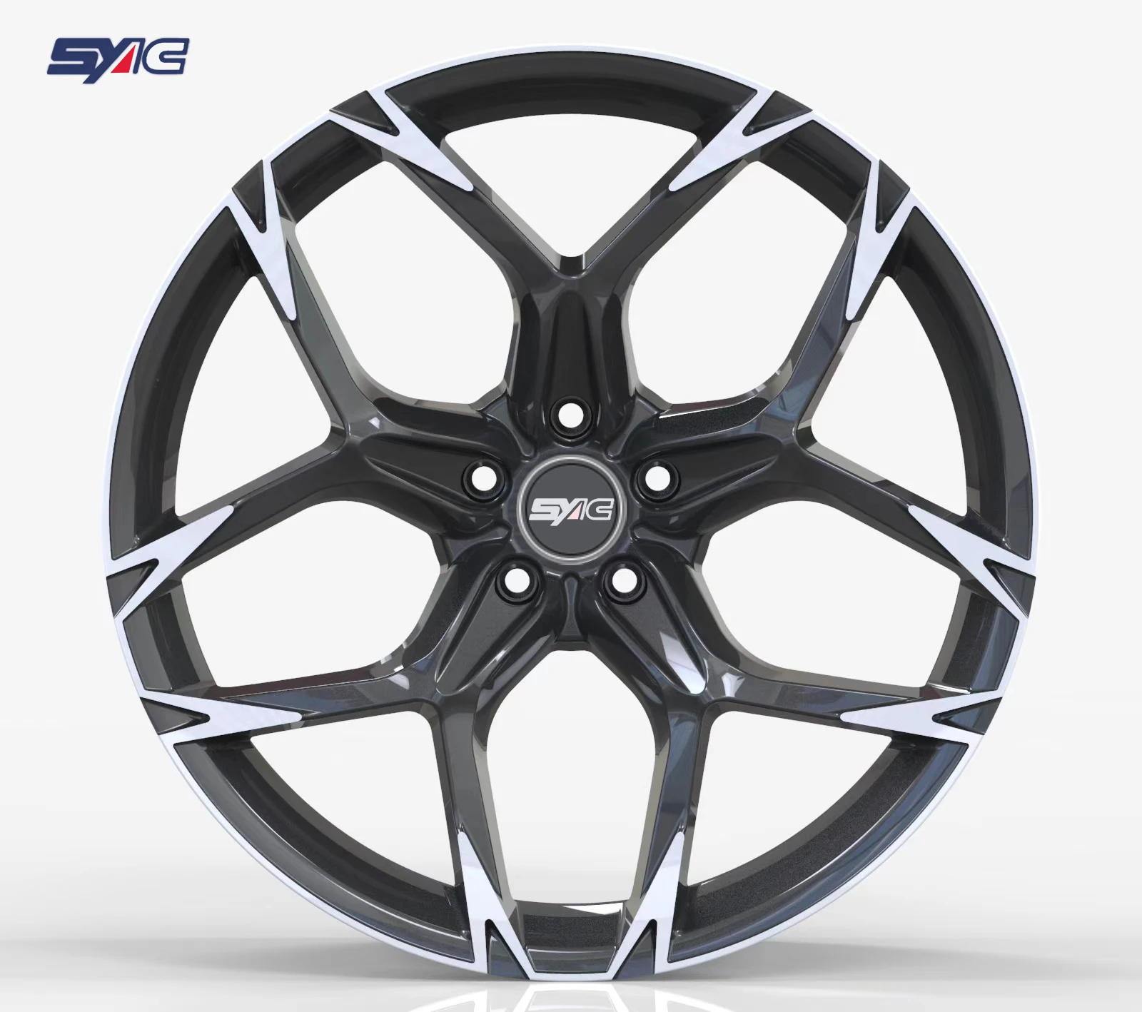 SYAC New Design 17-22 Inch Forged Rims Customization PCD5x112 High Performance Monoblock Machined Face Alloy Passenger Car Rims