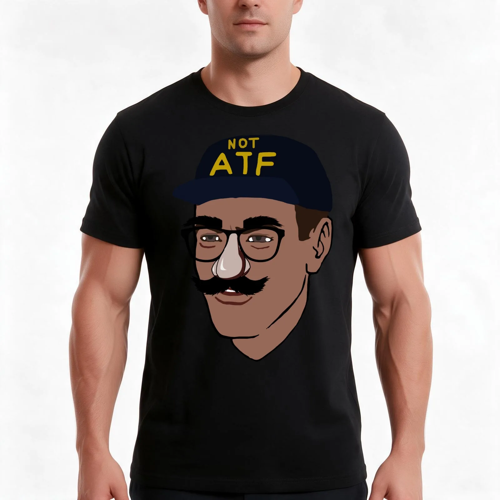 Not ATF Guy - Meme Firearms Undercover NFA Gun Rights T-Shirt Summer Casual Cotton Tee Oversized Streetwear Tops