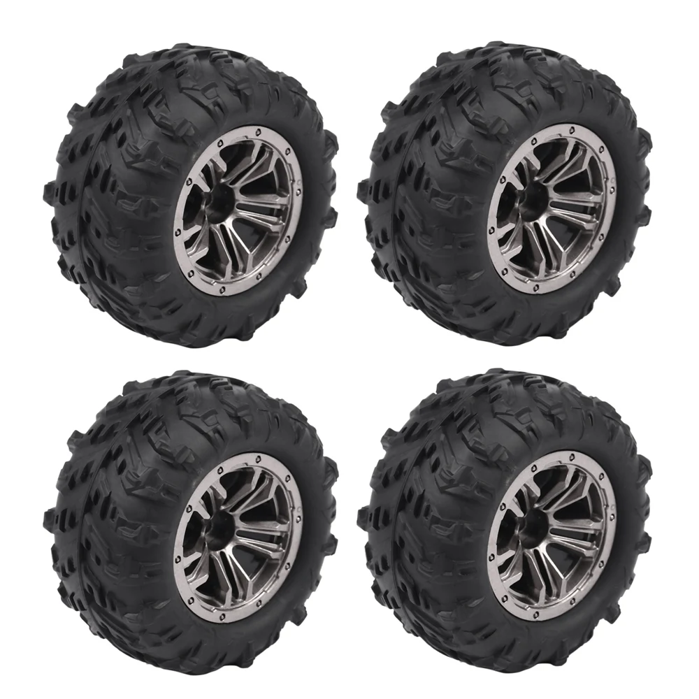 4Pcs 80mm Wheel Tire Tyre for Xinlehong Q901 Q902 Q903 9130 9136 9137 9138 1/16 RC Car Upgrade Parts,1