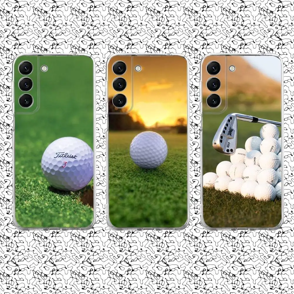 

Sport Golf Phone Case For Samsung S24,30,21,22,23,20 FE,lite,PIus,Ultra,5G,Note,9,10 Transparent Cover