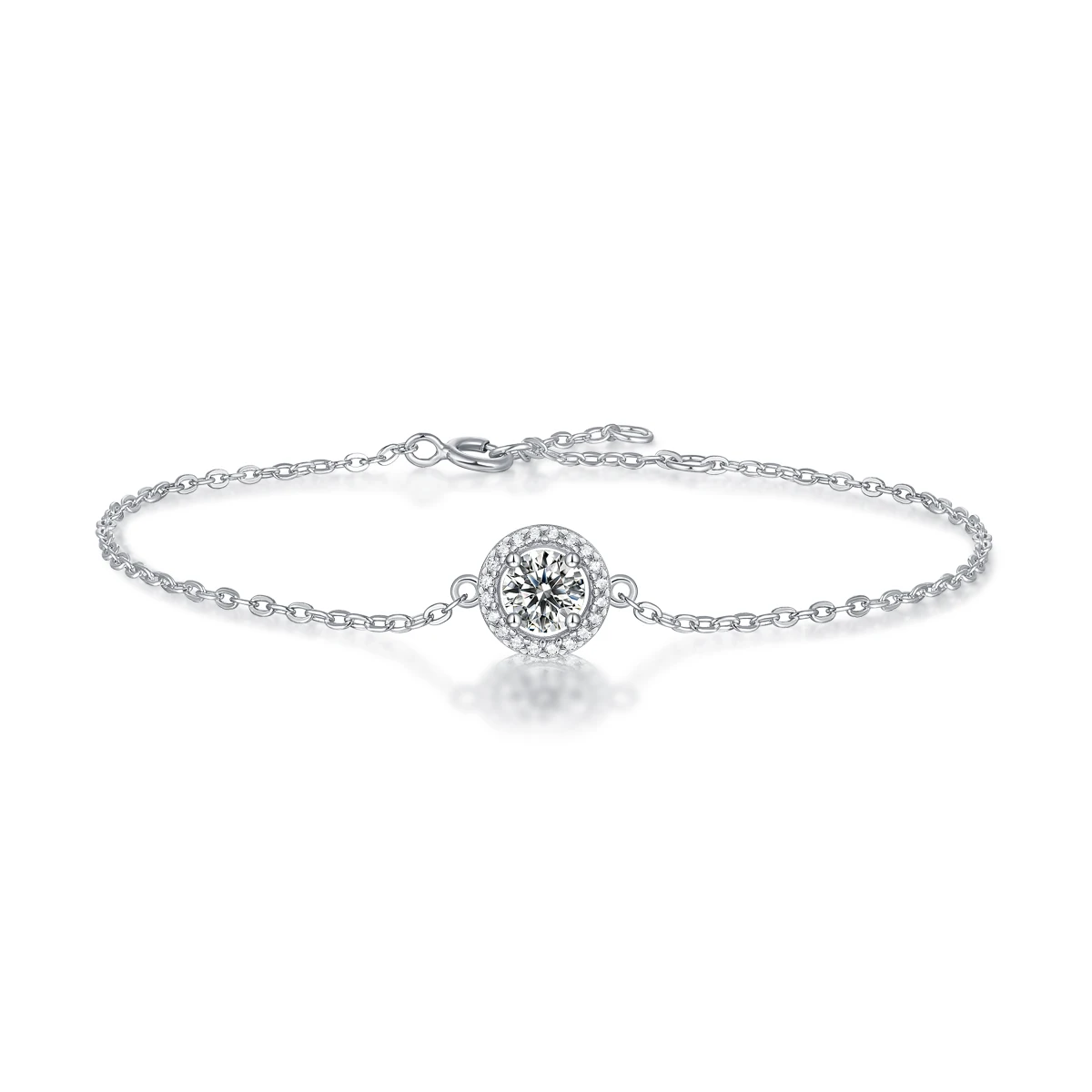 

Custom Jewelry 0.5ct round Lab-Grown Diamond Bracelet 925 Silver Women's Everyday Wear Elegant Sparkling Jewelry