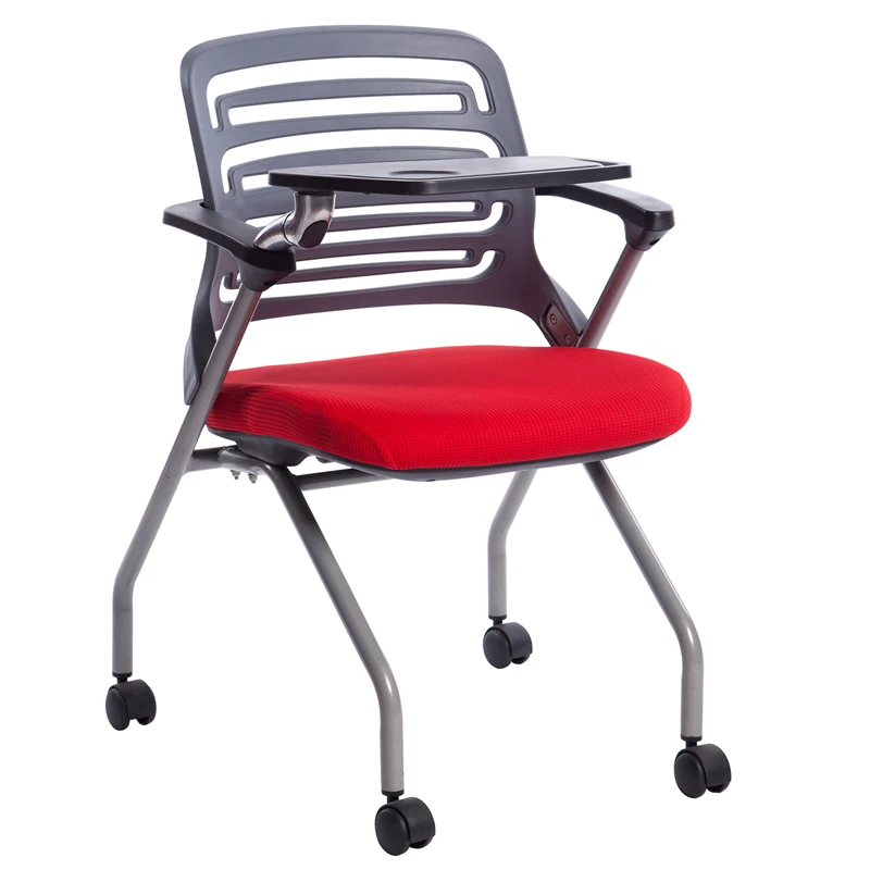 Stackable Conference Room Chairs with Wheels and Paddle Ergonomic Mesh Back Office Desk folding chair