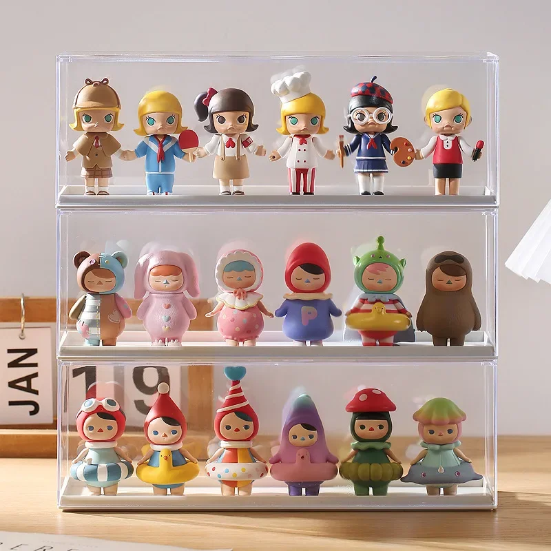 Acrylic Clear Doll Toys Storage Organizer Box Mystery Box Display Stand Popmart Storage Case Waterproof Dust Proof Blind Box