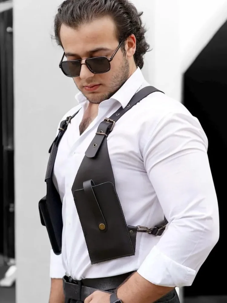 

Мужская и женская регулируемая сумка на плечо, средневековый ретро стимпанк, ремни, Хэллоуин, вечеринка, косплей, кожаный тактический охотничий кошелек