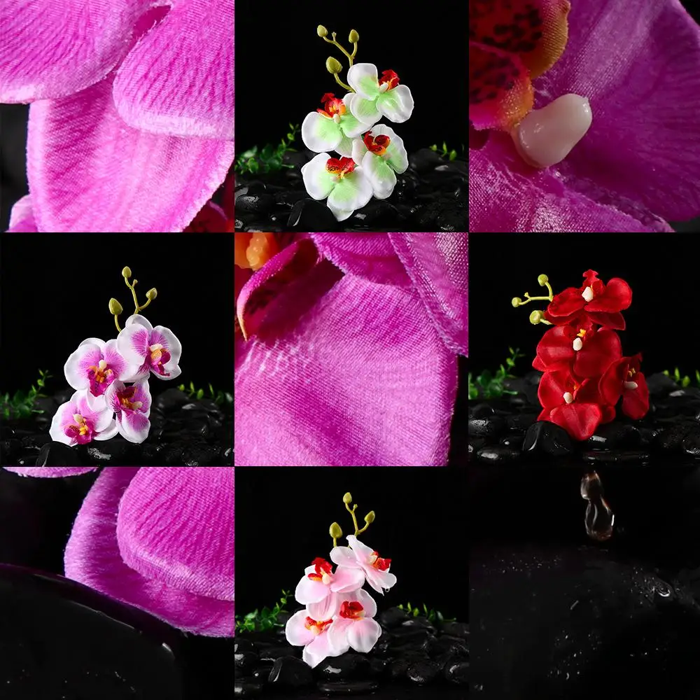 1pcs Colorful Home Supplies Wedding Cheap Cymbidium Party Decoration Orchid Bouquet Artificial  Flower