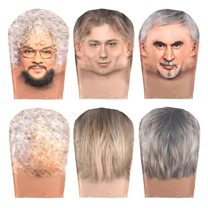 

Funny Real Person Mask 360 Degree Full Face Masks 3D Printed Cosplay Internet Celebrity Props Elastic Mesh Balaclava Headcovers