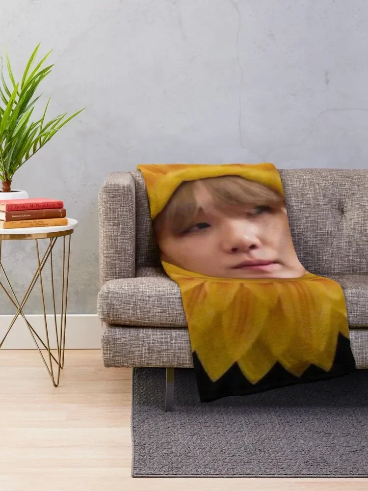 Sunflower Yoongi/SUGA Throw Blanket Throw And Blanket From Fluff Flannels Blanket Summer Bedding Blankets