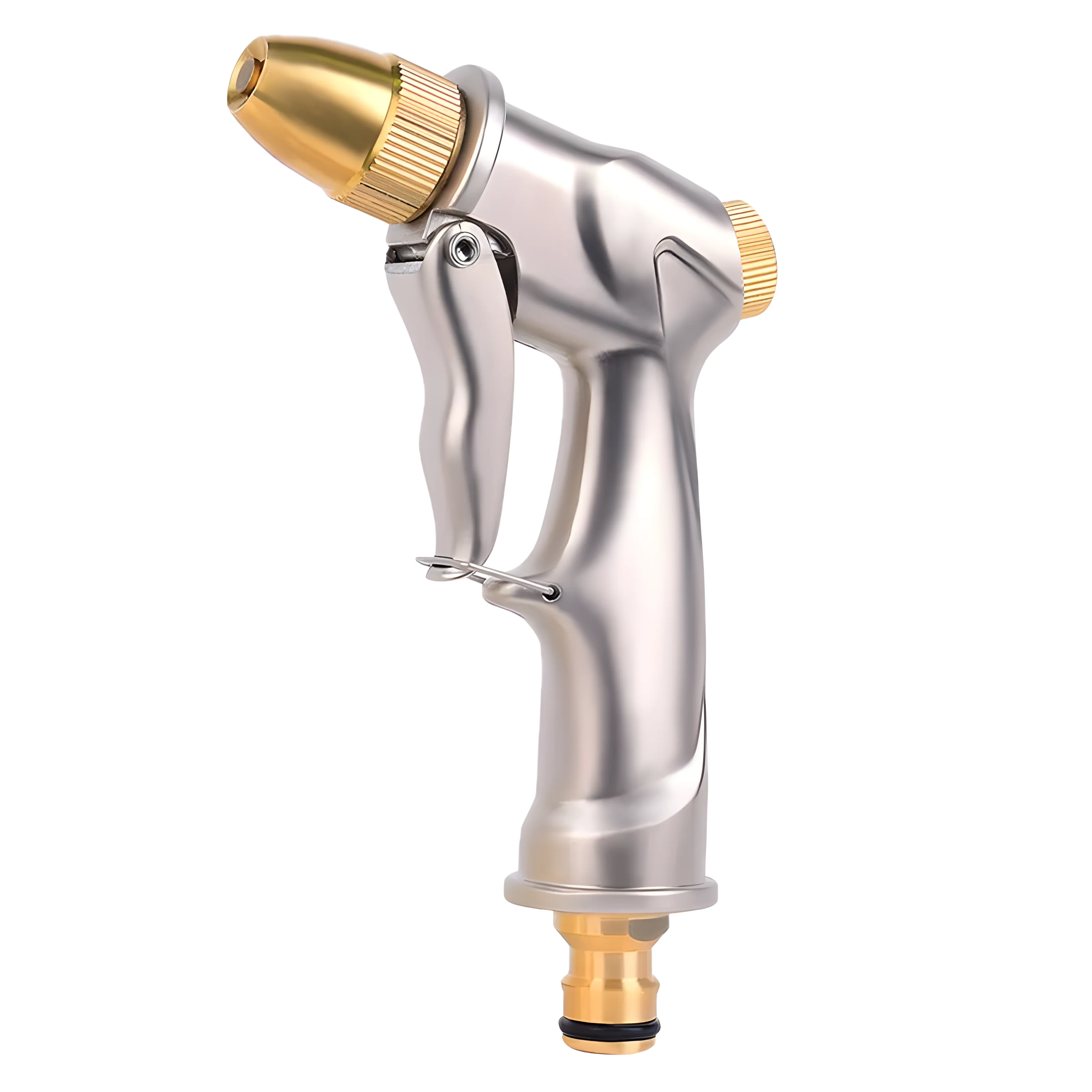 

Brass Garden Hose Spray Gun With Quick Connect - High Pressure Water Nozzle For Car Washing, Yard Cleaning