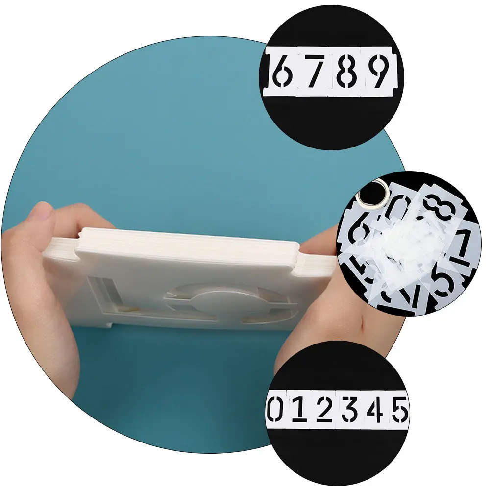 1Set Hollow Number Drawing Templates DIY Reusable Plastic Art Craft Stencils for Painting Wood Walls Doors Canvas