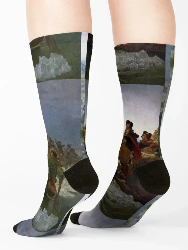 Washington Crossing the Delaware (Leutze) Socks halloween hockey soccer anti-slip set Socks For Women Men's