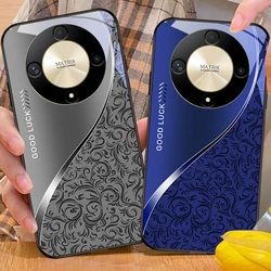 Gradient Pattern Blue For Honor Magic 6 50 70 90 Lite X7b 200 Pro Nova 10 Nova 5T X6 P30 Pura 70 Ultra Tempered Glass Phone Case