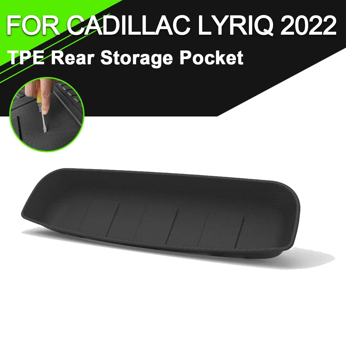 

Trunk Mat TPE FOR CADILLAC LYRIQ 2022 Car Waterproof Non-Slip Rubber Cargo Liner Accessories