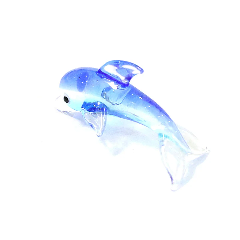 Murano Glass Dolphin Mini Figurine Cute Sea Animal Small Statue Ornament Home Table Aquarium Fish Tank Decor Holiday Party Gifts