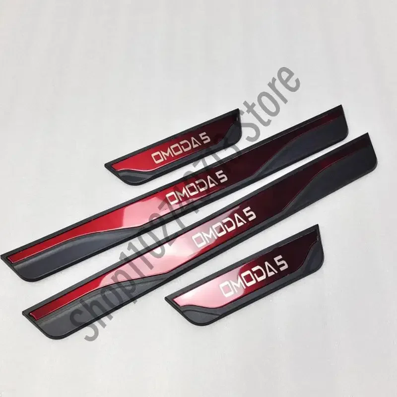 

Car Door Sill Cover Accessories For CHERY OMODA 5 2021 2022 2023 Auto Stainless Steel Scuff Pedal Protector Styling Sticker
